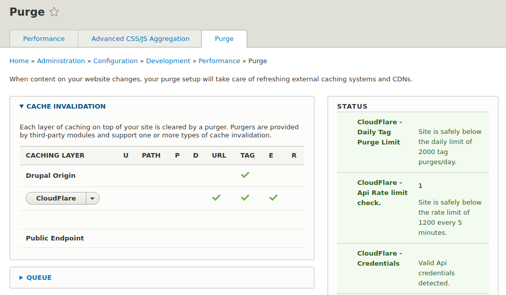 Drupal 9 Cloudflare Purge
